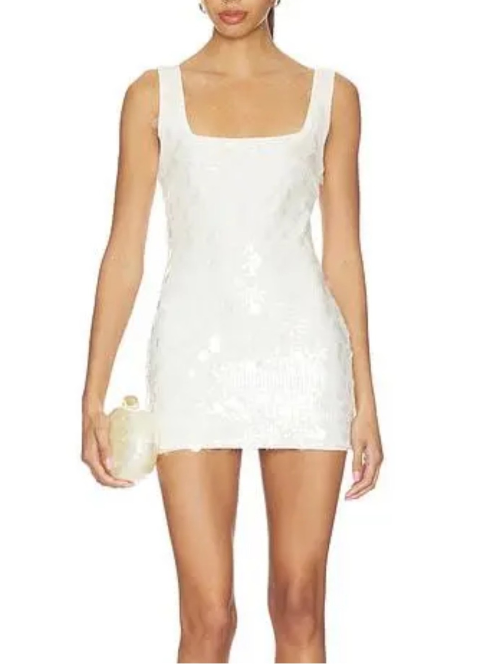 Revolve Superdown White Sparkle Mini Dress